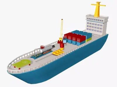 Cargo Tanker Ship 3D model