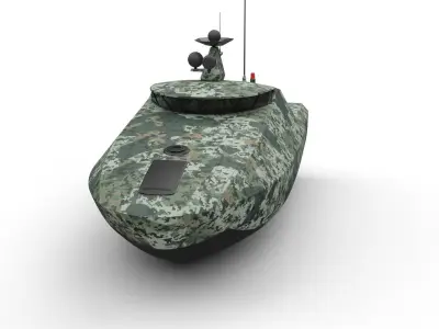naval military drone boat 3D model