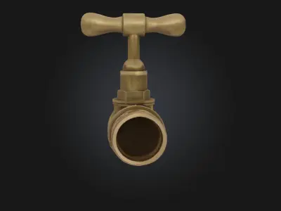 Bronze Faucet Classic Metallic Fixture  3D model