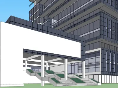 Sketchup Office building T4 3D model