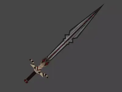 Sword Diamond Eye Low Poly 3D model