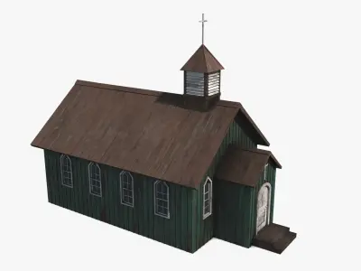 Church 01 Low-poly 3D model