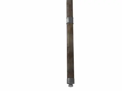 japanese samurai naginata yari 01  3D model