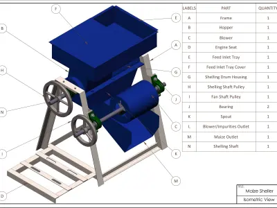 Maize Sheller Free 3D model