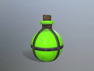 potion bottle Low-poly 3D model purchase