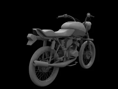 old bike 3d model 3D model