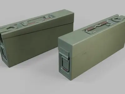 German WW2 ammo box Low-poly 3D model