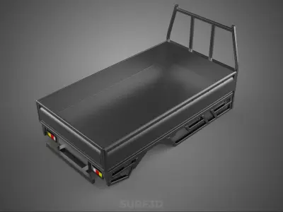 FLATDECK PICKUP TRUCK BED HEADBOARD STRUCTURE FRAME HEAD RACK 3D model