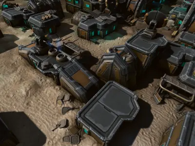 Isometric Survival Level Pack Low-poly 3D model