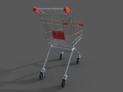 Shopping Trolley 3D model purchase