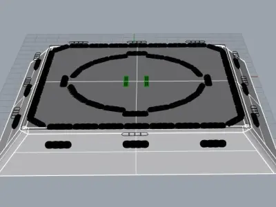 sumo wrestling ring 3D model