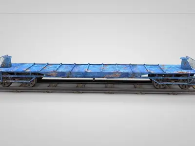 Old Cargo Wagon 3D model