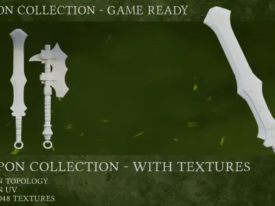 weapons pack Free low-poly 3D model purchase