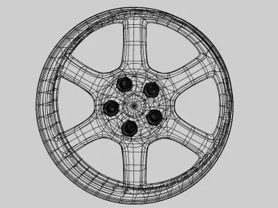 Mitsubishi Lancer Evolution Rims - 3D Free low-poly 3D model