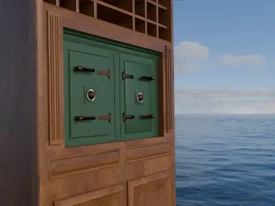Titanic cabinet with safes 3D model