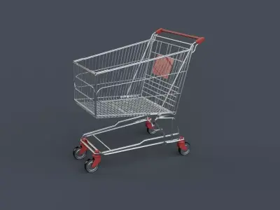 SUPERMARKET TROLLEY 3D model purchase