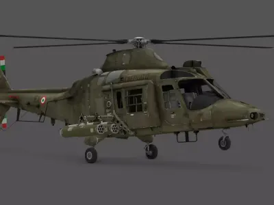 Agusta A109EOA Helicopter 3D Model Italian Army High-Detail  Low-poly 3D model