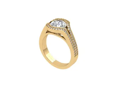 Art Deco Ring 3D print model 27