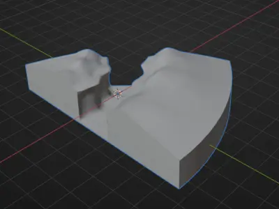 Ukraine trenches Low-poly 3D model