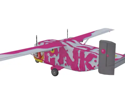 Short SC7 Skyvan Low-poly 3D model