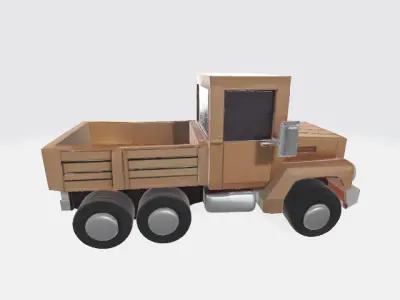Lowpoly truck Low-poly 3D model