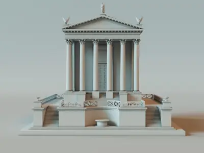 Temple 3D printable model 3D print model