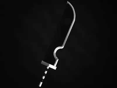 Kubikiribocho Sword - Naruto gameready Free low-poly 3D model