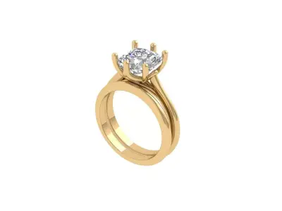 Cushion Ring Bridal Set  3D print model purchase