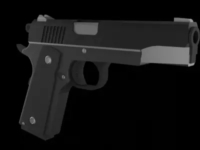 Simple Colt M1911 Free low-poly 3D model