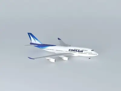 :BASIC: CorsairFly Airlines International Boeing 747400 Free 3D model