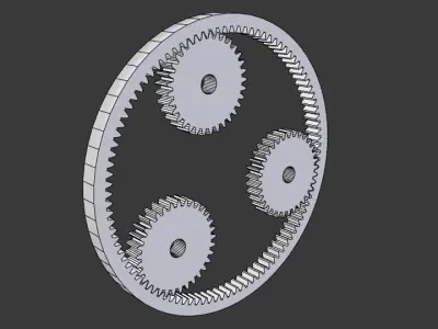 Planetary gearbox 3D model