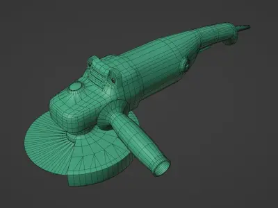 angle grinder Low-poly 3D model