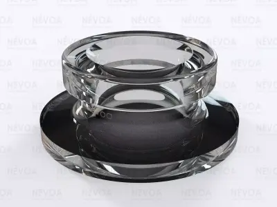 Glass finish - GME 40 03 - 10 mm - Finish for snap-in pump 3D model