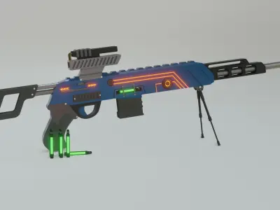 Concept Sniper Rifle Free 3D model