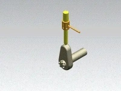 cam follower mechanism simulation 3D model