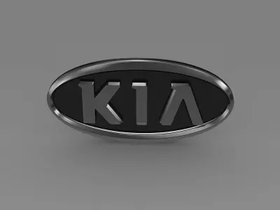 Kia motors logo 3D model