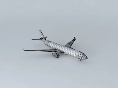 Template Airbus A330F Free 3D model