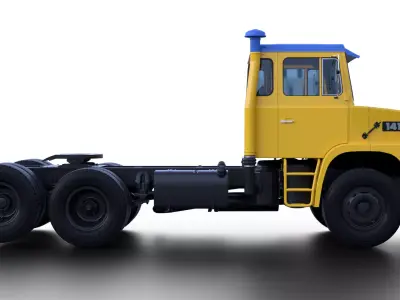 Scania LS141 6x2 38 Stock Classic Truck Low-poly 3D model
