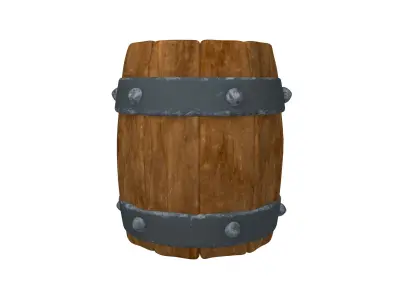 Medieval  Wooden Mug Cartoon 3D model