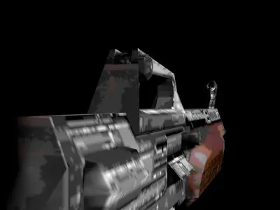 Old School Rifle Low-poly 3D model