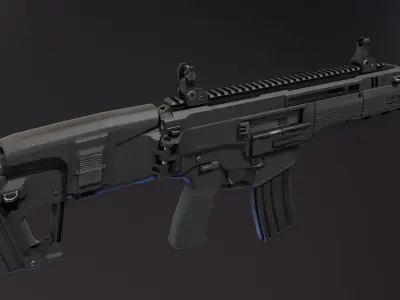 IWI Carmel Rifle Low-poly 3D model
