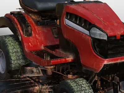 Lawn Mower Low-poly 3D model shop