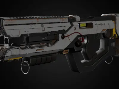 Scifi rifle 3D model