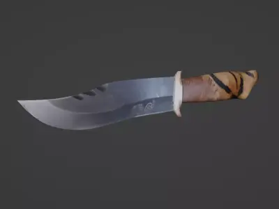 Combat Knife Low Poly 3D model