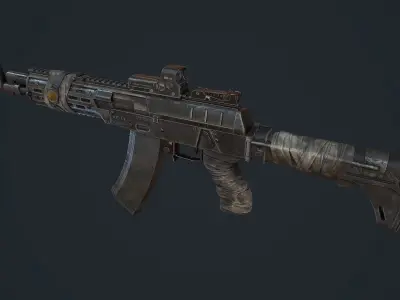 AK 12 M Low-poly 3D model