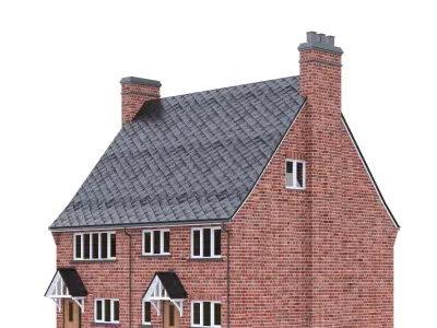 English Brick House 26 Low-poly 3D model