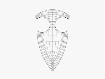 Push Dagger Knife 3D model