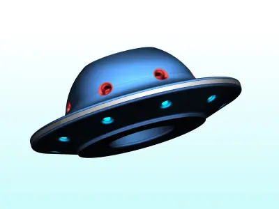 UFO Straw Topper Free 3D print model