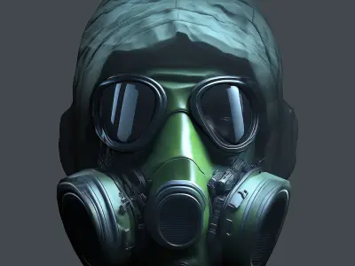 Helmet 3d model military combat Military Low-poly Low-poly 3D model 27
