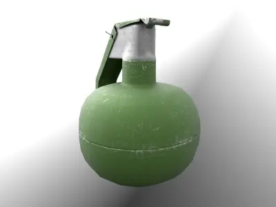 Grenade Low-poly 3D model 3